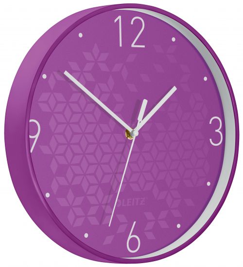 Leitz WOW Silent Wall Clock Purple