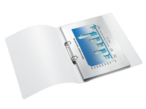 Leitz WOW 2 Ring A4 Binder 25mm White Ring Binders RB1298