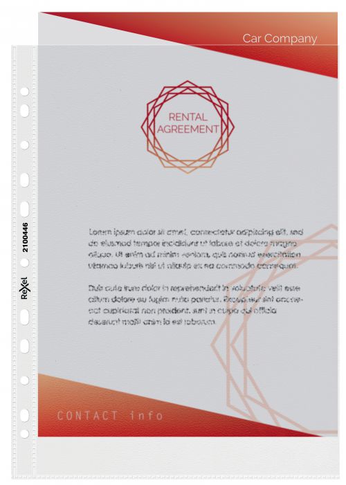 Rexel Quality Pocket A4 Embossed (Pack 25) - Outer carton of 10