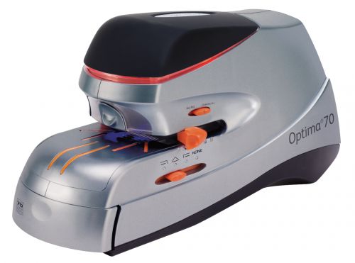 Rexel Optima 70 Electric Stapler, 70 Sheet Capacity, Includes Staples, Silver and Black, 2102354