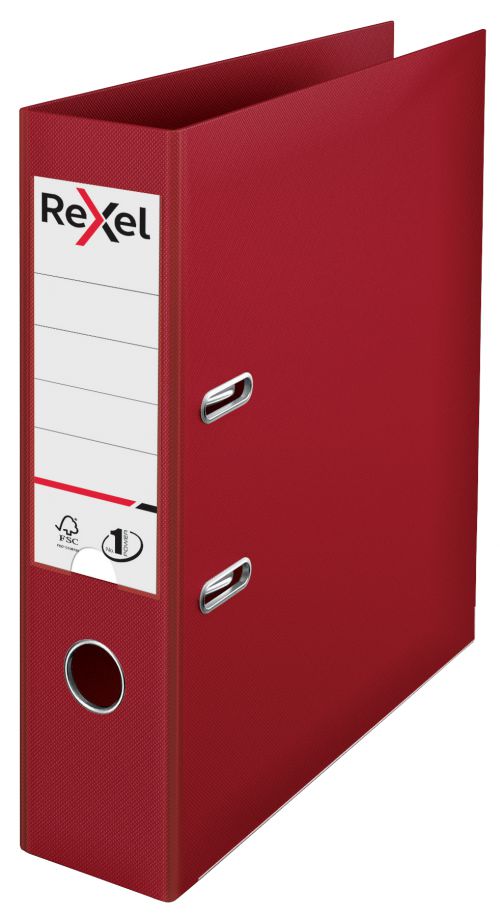 Rexel A4 Lever Arch File; Bordeaux; 75mm Spine Width; No.1 Power - Outer carton of 10