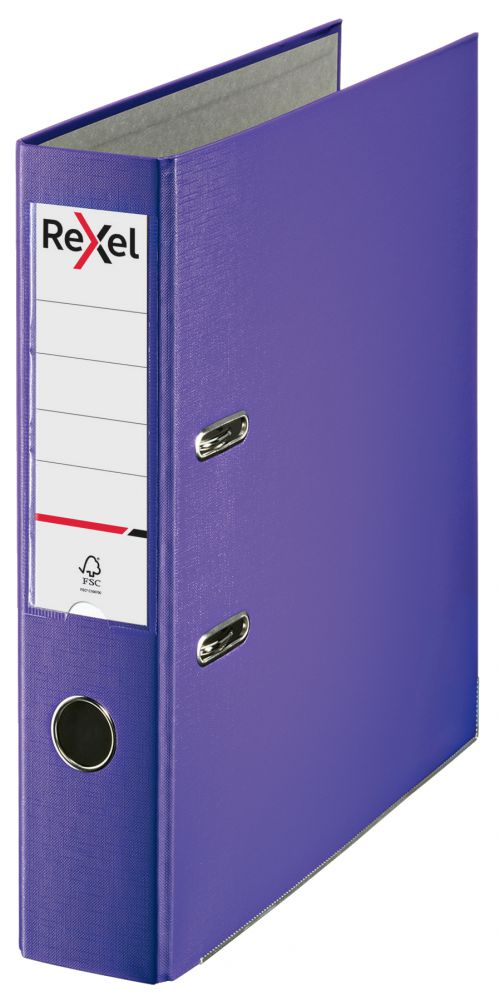 Rexel Lever Arch File ECO Polypropylene A4 75mm Spine Width Purple