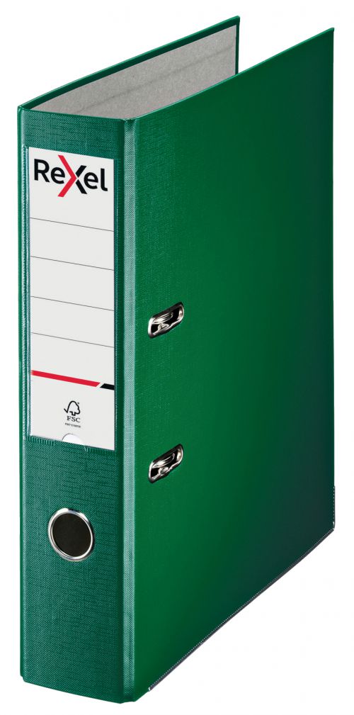 Rexel Lever Arch File ECO Polypropylene A4 75mm Spine Width Green (Pack 20)
