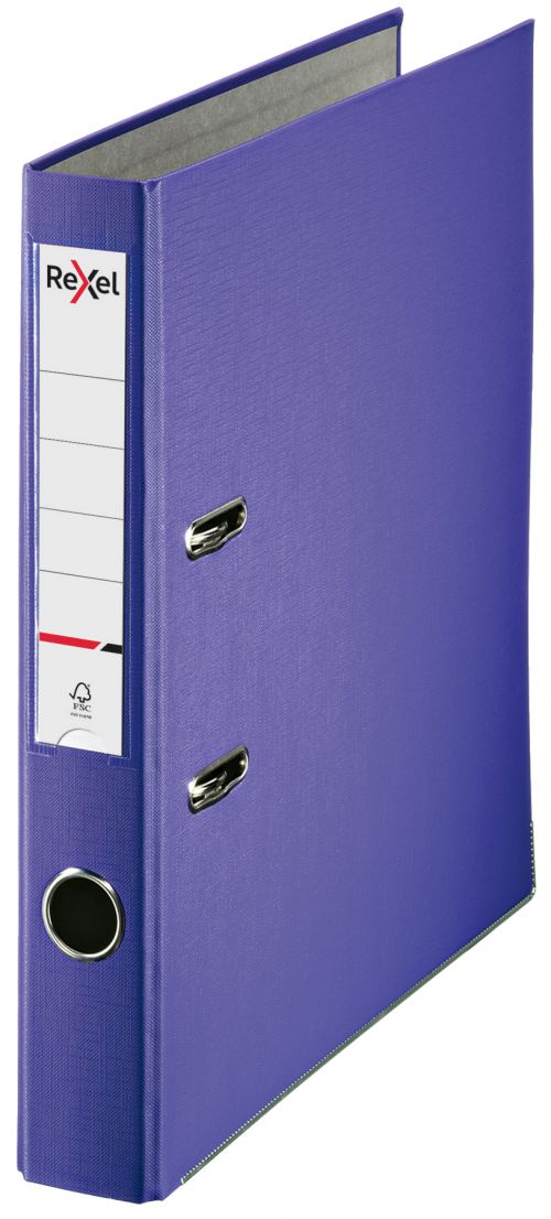 Rexel Lever Arch File ECO Polypropylene A4 50mm Spine Width Purple