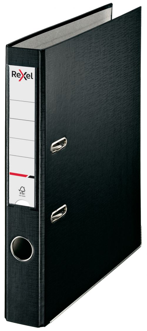 Rexel Lever Arch File ECO Polypropylene A4 50mm Spine Width Black (Pack 25)