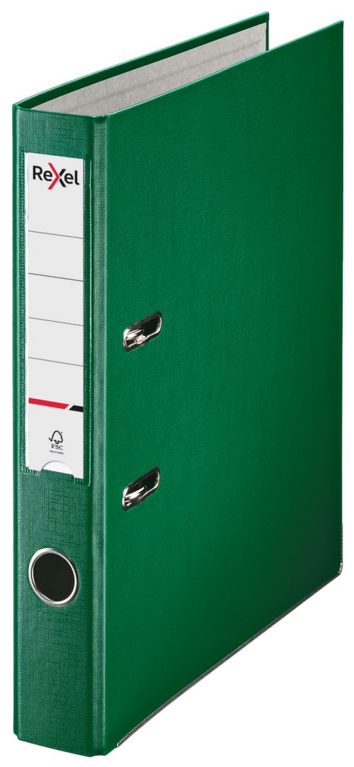 Rexel Lever Arch File ECO Polypropylene A4 50mm Spine Width Green (Pack 25)
