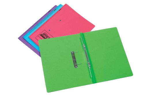 Rexel Jiffex Bright Foolscap Transfer Files Assorted (Pack 12)