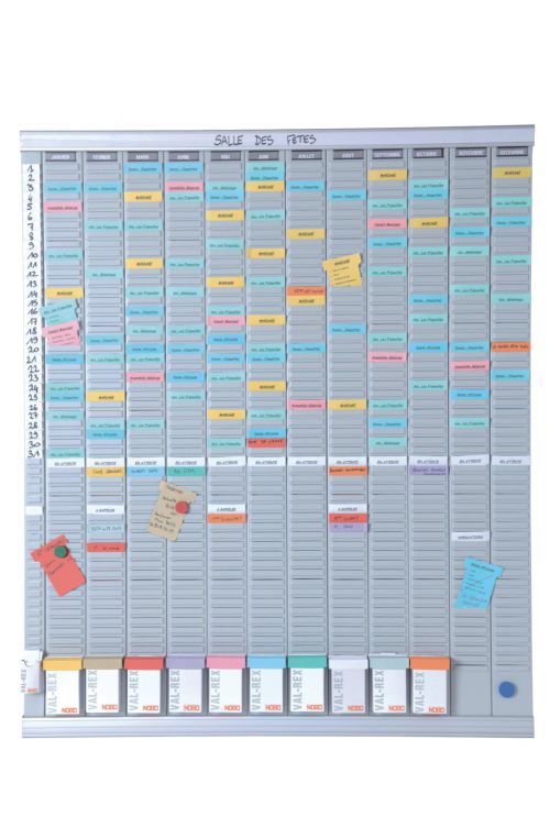 Nobo T-Card Planning Kit-Annual Planner, 13 columns, 54 slots