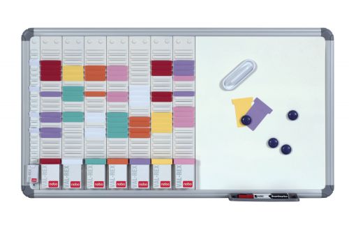 Nobo T-Card Planning Kit, 8 columns, 24 slots