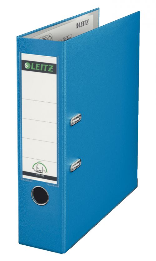 Leitz 180° Lever Arch File Polypropylene A4 80mm Light Blue - Outer carton of 10