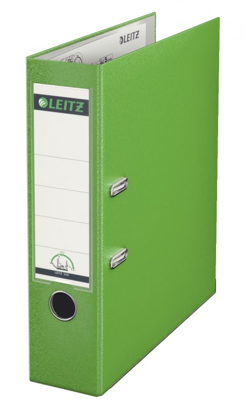 Leitz 180° Lever Arch File Polypropylene A4 80mm Light Green - Outer carton of 10