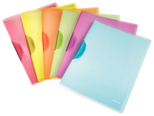 Leitz Magic Color Clip File A4 - Assorted Colours - Outer carton of 6