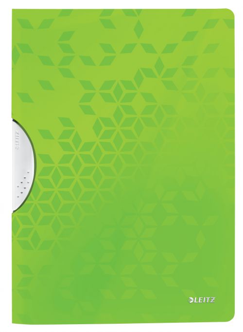 Leitz WOW ColorClip. Polypropylene. 30 sheet capacity. A4. Green - Outer carton of 10