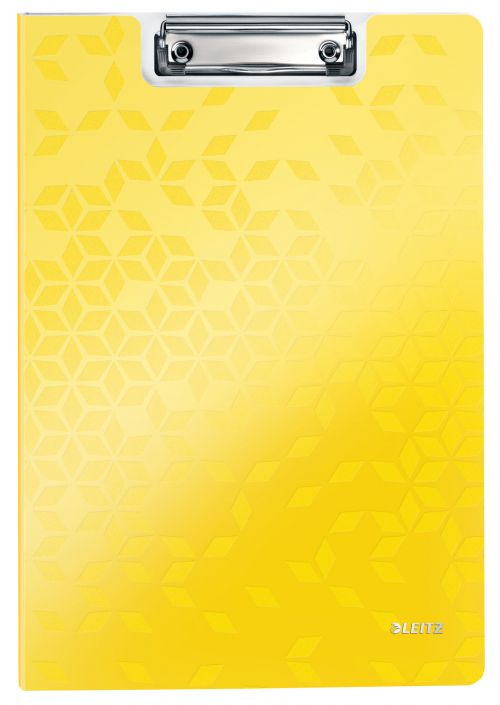 Leitz WOW Clipfolder with cover. A4. Yellow