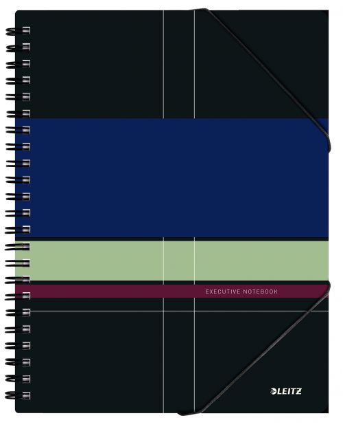 Leitz Executive Notebook Be Mobile A4 ruled, wirebound with Polypropylene cover 80 Sheets - Outer carton of 6