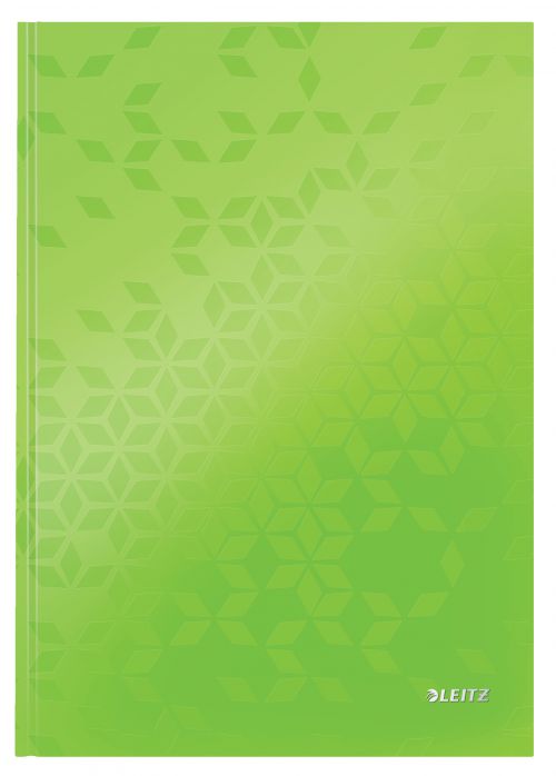 Leitz WOW Notebook A4 ruled with hardcover 80 sheets. Green - Outer carton of 6