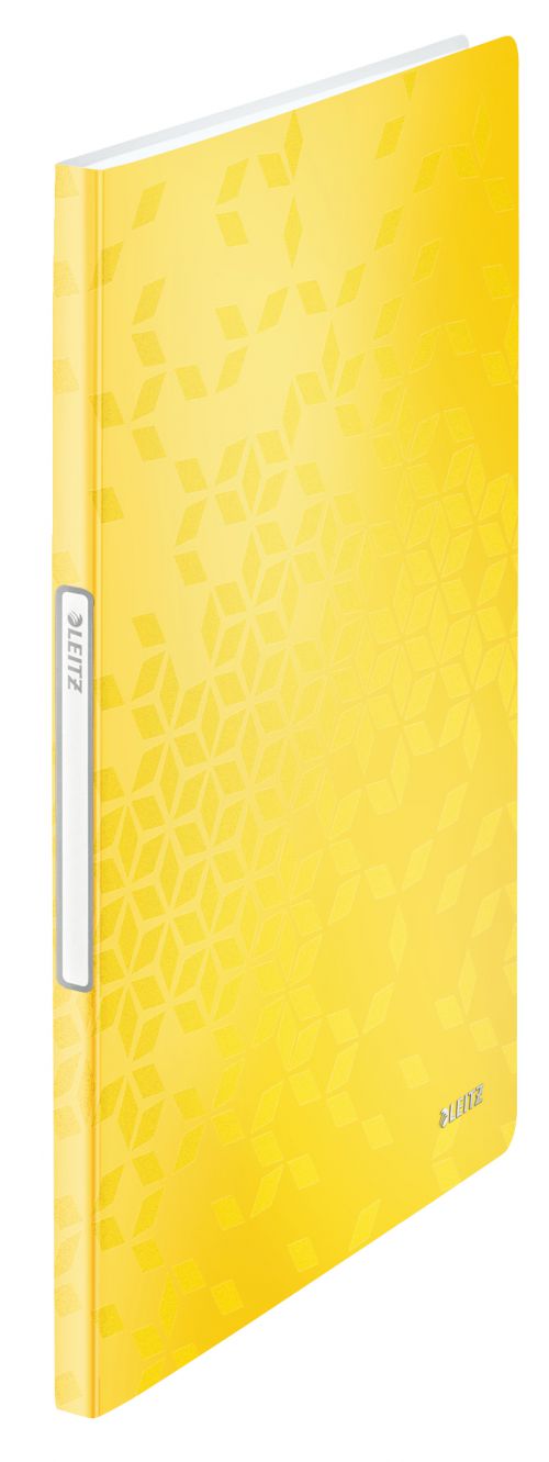 Leitz WOW Display Book Polypropylene. 20 pockets. 40 sheet capacity. A4. Yellow