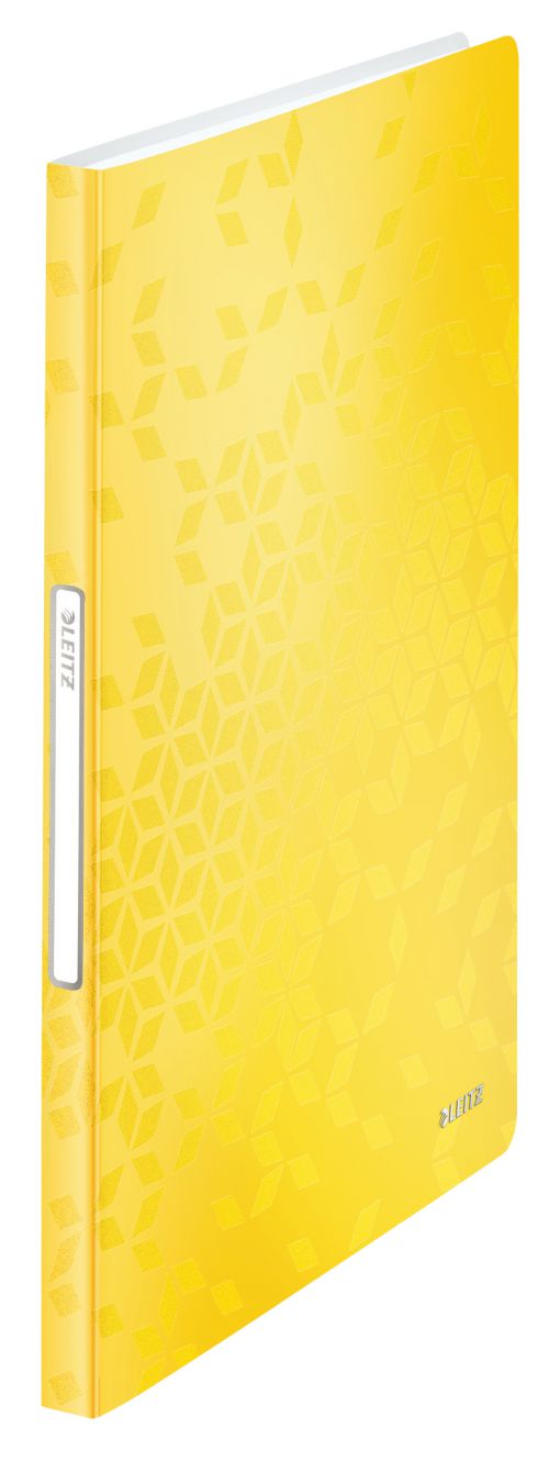 Leitz WOW Display Book Polypropylene. 40 pockets. 80 sheet capacity. A4. Yellow