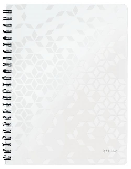 LEITZ Notebook A4 PP WOW ruled white - Outer Carton of 6