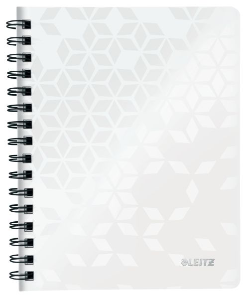 LEITZ Notebook A5 PP WOW ruled white - Outer Carton of 6