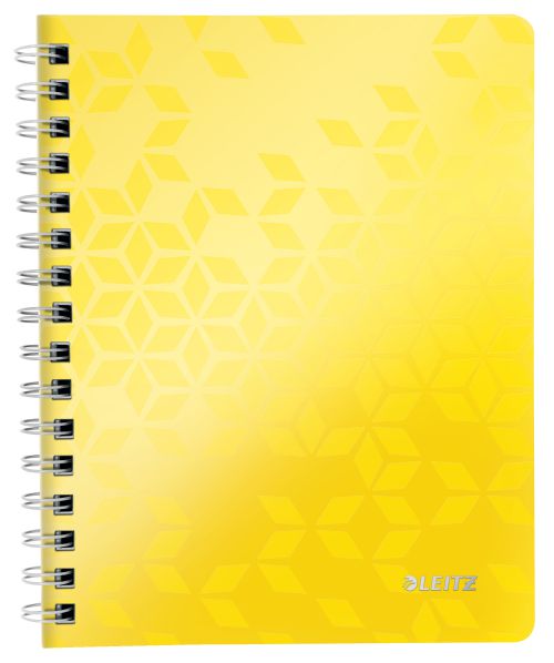 LEITZ Notebook A5 PP WOW ruled yellow - Outer Carton of 6