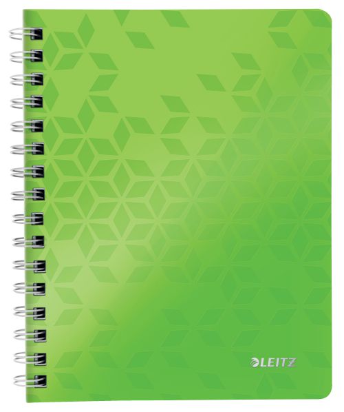 LEITZ Notebook A5 PP WOW ruled green - Outer Carton of 6 