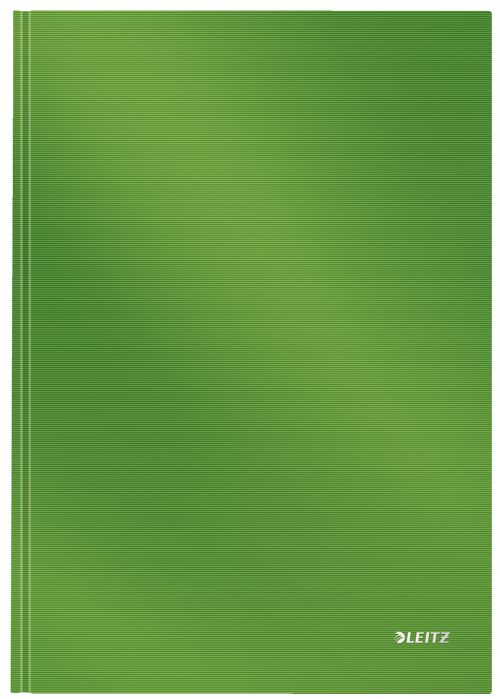 Leitz Solid Notebook A4 ruled with hardcover 80 sheets of high opacity paper. Casebound. Light Green - Outer carton of 6