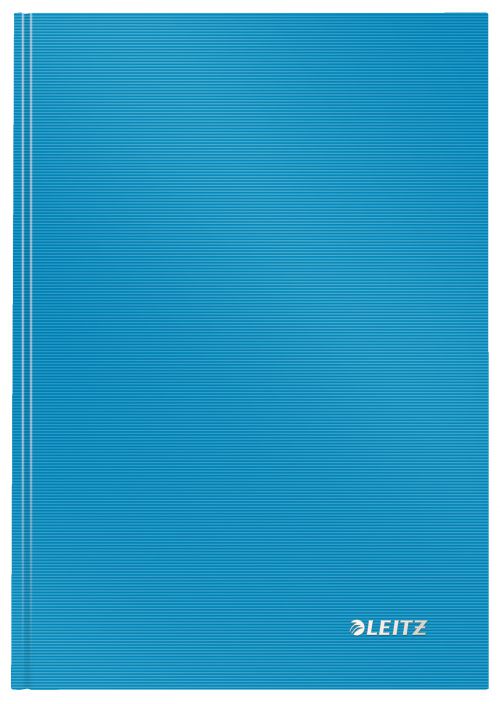 Leitz Solid Notebook A5 ruled with hardcover 80 sheets of high opacity paper. Casebound. Light Blue - Outer carton of 6