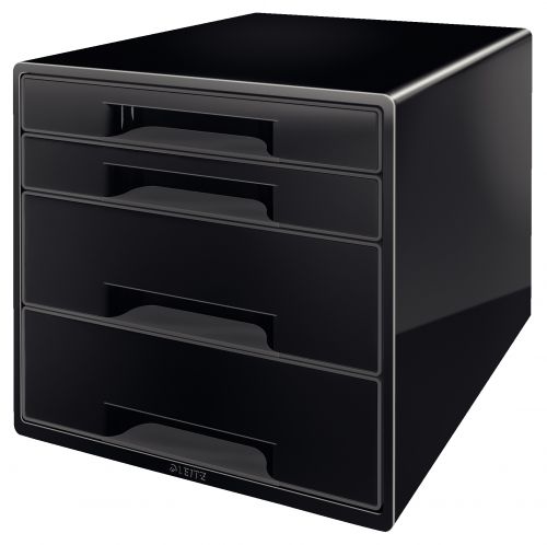 Leitz CUBE 4 drawer unit (2 big and 2 small). A4 Maxi. Black