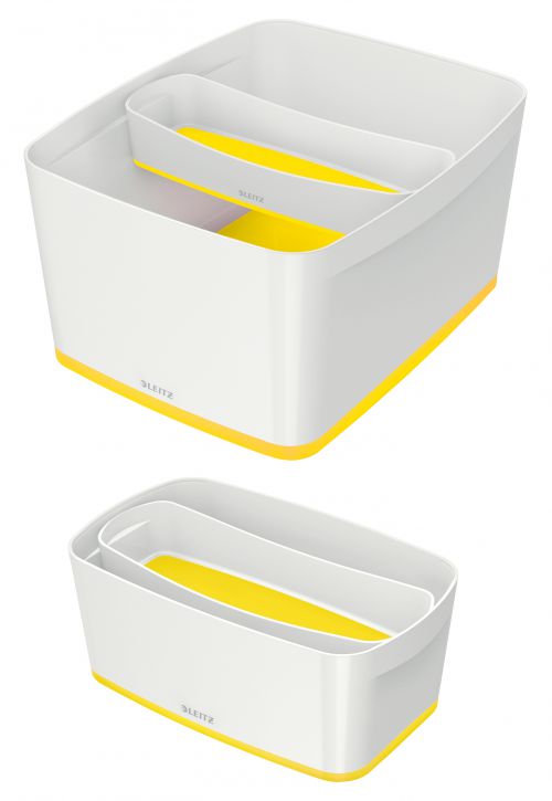 Leitz MyBox WOW Organiser Tray Long  Storage W 307 x H 55 x D 105 mm. Yellow Storage Containers AS1205