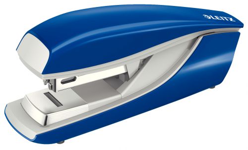 Leitz NeXXt Metal Flat Clinch Office Stapler 30 sheets. Includes staples, in cardboard box. Blue
