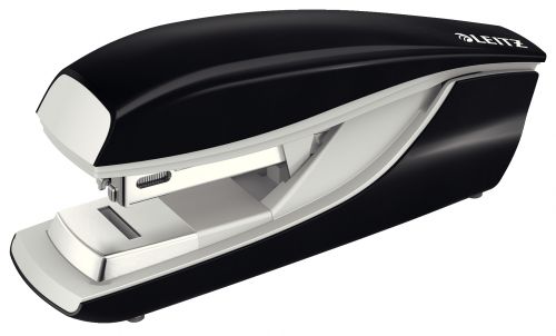 Leitz NeXXt Metal Flat Clinch Office Stapler 30 sheets. Includes staples, in cardboard box. Black