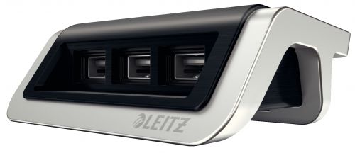 Leitz Style 3-port USB Power Charger Satin Black