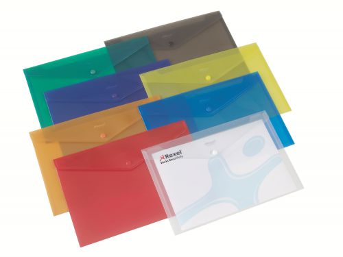 Rexel Popper Wallet A4 Assorted - Outer carton of 25