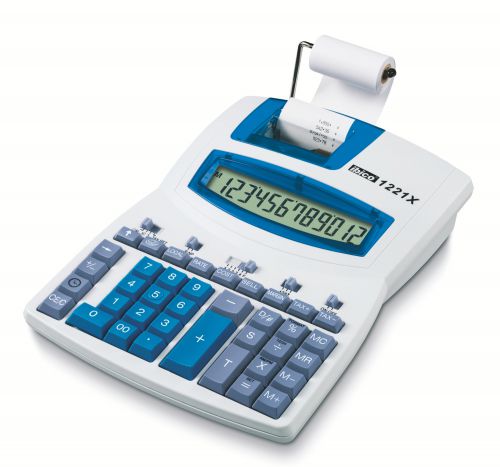 Ibico 1221X Semi-Professional Print Calculator White/Blue