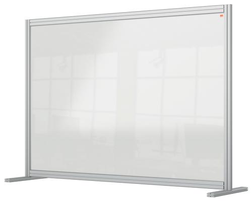 Nobo Premium Plus Acrylic Desk Protective Divider Screen Modular System 1400x1000mm Clear 1915490