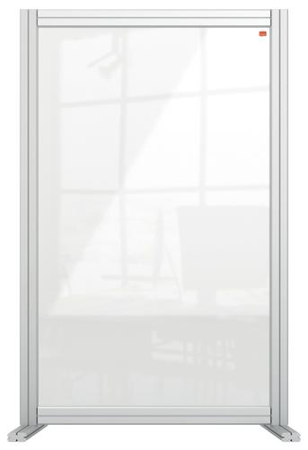 Nobo Premium Plus Clear Acrylic Protective Desk Divider Screen Modular System 600x1000mm Protective Screens OF1573