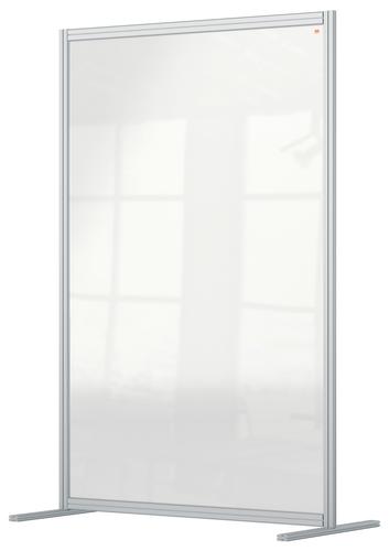 Nobo Premium Plus Acrylic Free Standing Protective Room Divider Screen Modular System 1200x1800mm Clear 1915515