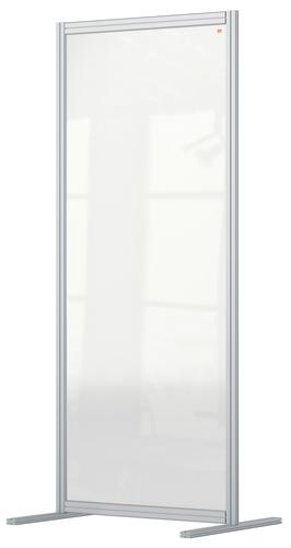Nobo Premium Plus Acrylic Free Standing Protective Room Divider Screen Modular System 800x1800mm Clear 1915516