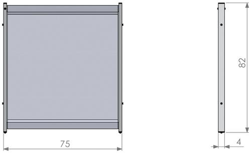Nobo 1915550 Premium Plus Clear PVC Modular System Desk Divider Screen 750x820mm 31189J