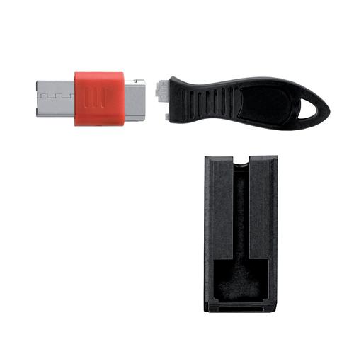 Kensington USB Port Lock with Security Guard - Square Black