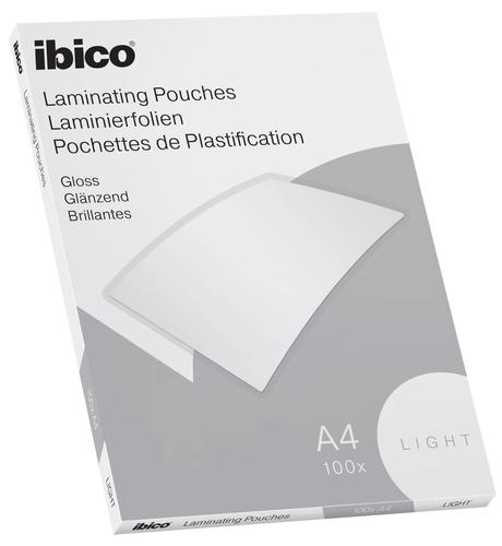 Ibico Basics Light A4 Laminating Pouches Crystal clear (Pack 100)