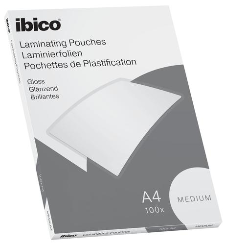 Ibico Basics Medium A4 Laminating Pouches Crystal clear (Pack 100)