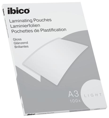 Ibico Basics Light A3 Laminating Pouches Crystal clear (Pack 100)