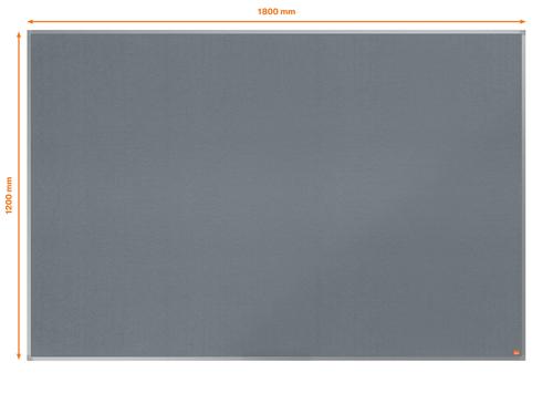 NB61345 Nobo Essence Felt Notice Board 1800 x 1200mm Grey 1915440