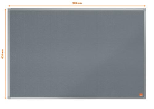 ValueX Grey Felt Noticeboard Aluminium Frame 900x600mm 1915205