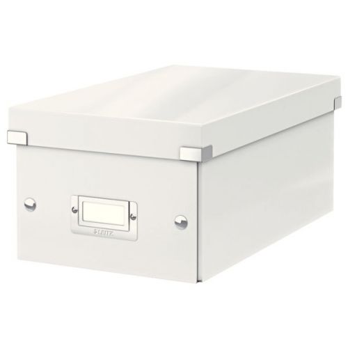 Leitz WOW Click & Store DVD Storage Box. With label holder. White