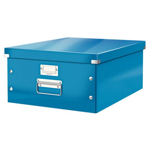 Leitz WOW Click & Store Large Storage Box.  With metal handles. Blue.