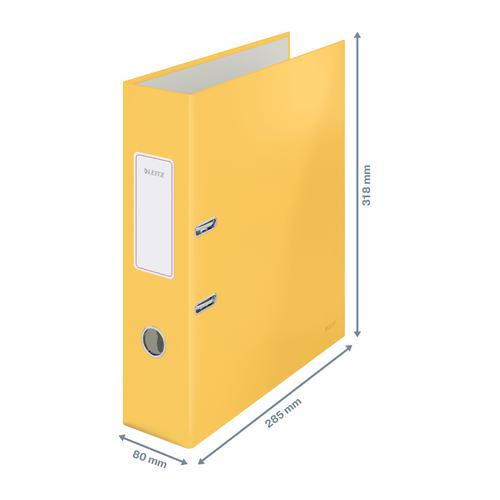 Leitz Lever Arch File 180 Cosy A4 80mm Warm Yellow (Pack 6) - 10610019  21524AC