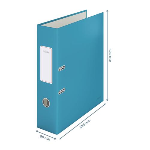 21531AC - Leitz Lever Arch File 180 Cosy A4 80mm Calm Blue (Pack 6) - 10610061